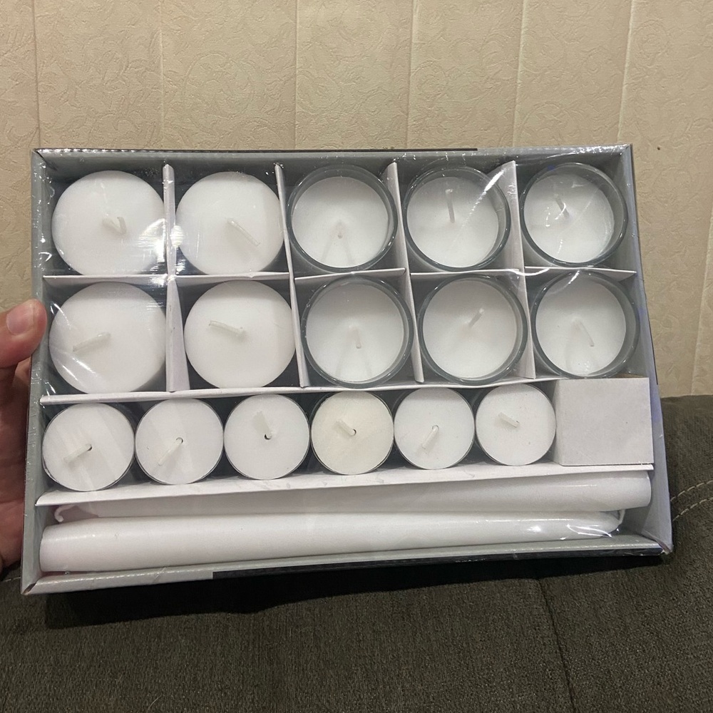 New Ashland 40 pc White Candle Set